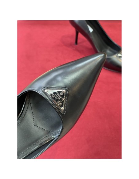 Cheap Reps Prada Pumps 85mm In Black Brushed Leather