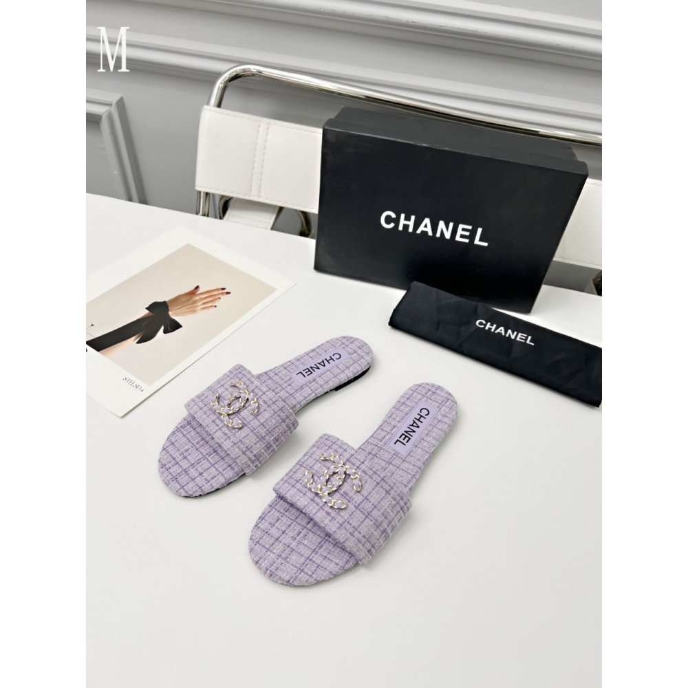 Chanel Slippers 114,Chanel Slippers,Slides Slippers,More Brands