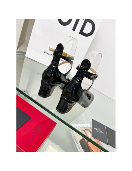 Cheap Reps Valentino Garavani Tan-Go Pumps 60mm In Black Patent Leather