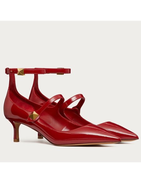 Cheap Reps Valentino Tiptoe Pumps 50mm In Red Patent Leather