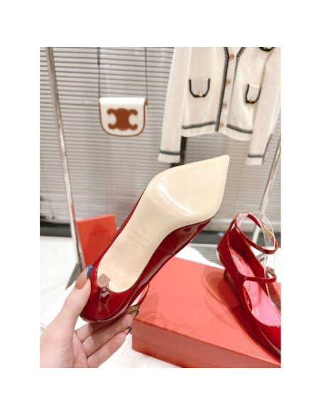 Cheap Reps Valentino Tiptoe Pumps 50mm In Red Patent Leather