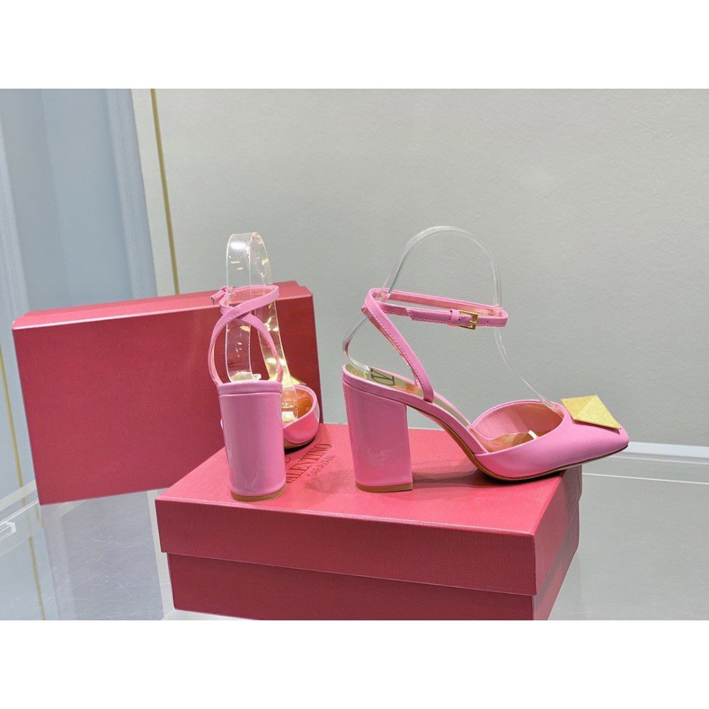 Cheap Reps Valentino One Stud Pumps 90mm In Pink Patent Leather