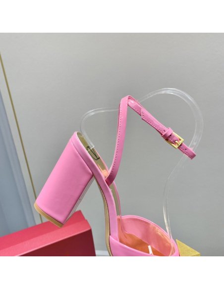 Cheap Reps Valentino One Stud Pumps 90mm In Pink Patent Leather