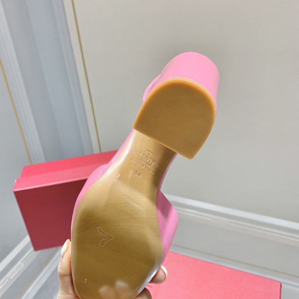 Cheap Reps Valentino One Stud Pumps 90mm In Pink Patent Leather