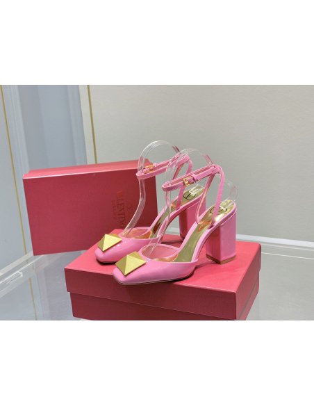 Cheap Reps Valentino One Stud Pumps 90mm In Pink Patent Leather
