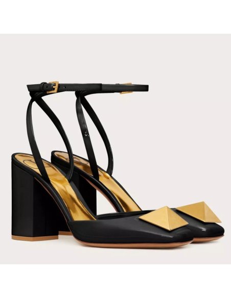 Cheap Reps Valentino One Stud Pumps 90mm In Black Patent Leather