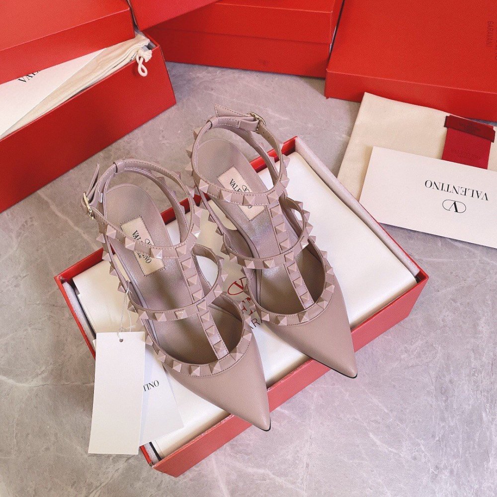 Cheap Reps Valentino Rockstud Ankle Strap Black Pumps 100mm with Poudre Studs