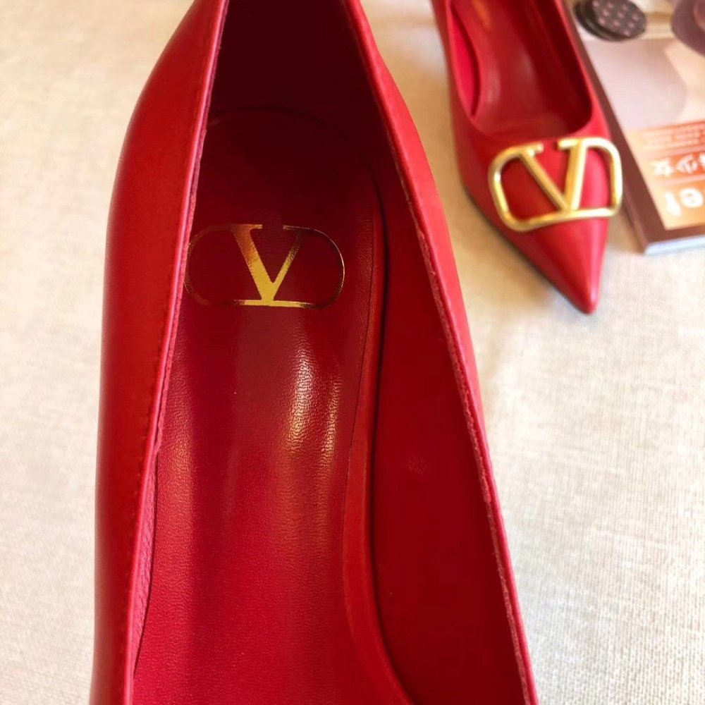 Cheap Reps Valentino Garavani Vlogo Pumps 45mm In Red Lambskin