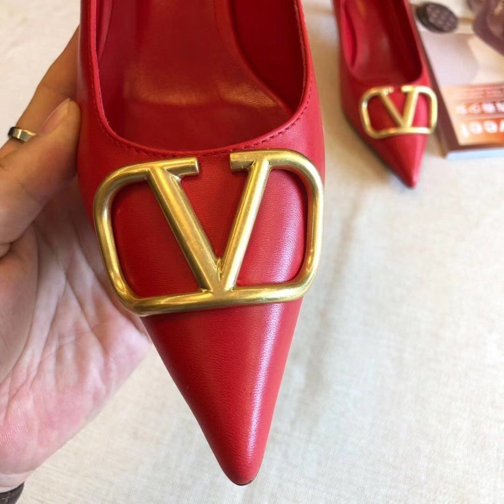 Cheap Reps Valentino Garavani Vlogo Pumps 45mm In Red Lambskin
