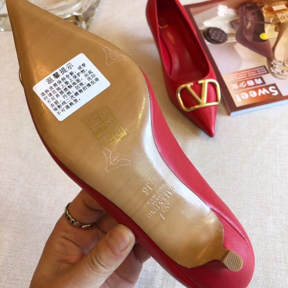 Cheap Reps Valentino Garavani Vlogo Pumps 45mm In Red Lambskin