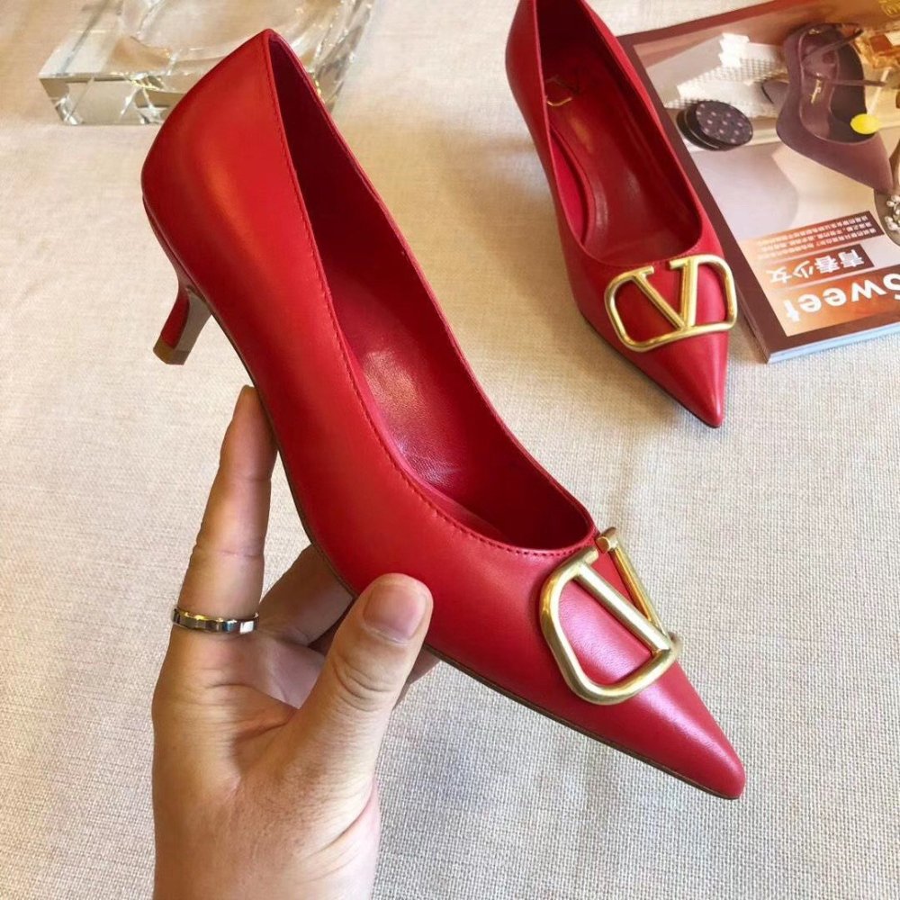 Cheap Reps Valentino Garavani Vlogo Pumps 45mm In Red Lambskin
