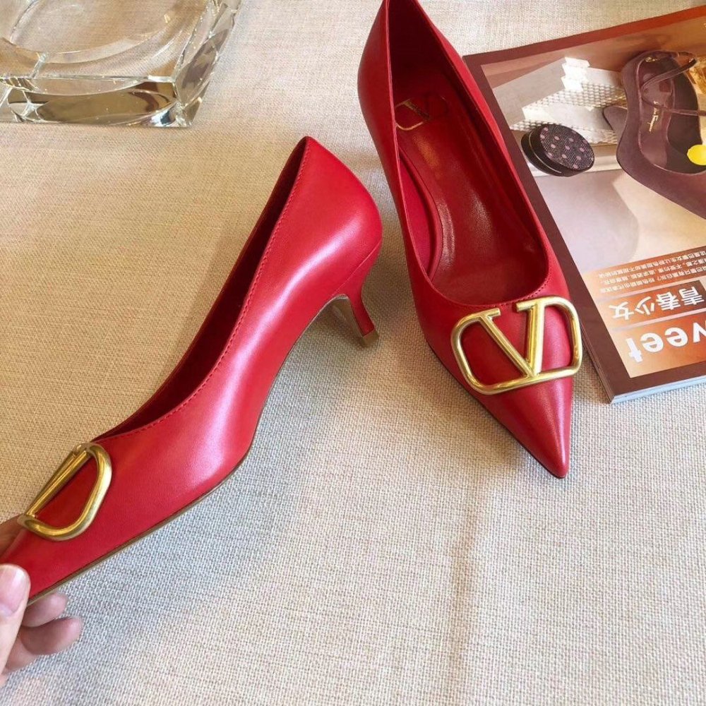 Cheap Reps Valentino Garavani Vlogo Pumps 45mm In Red Lambskin