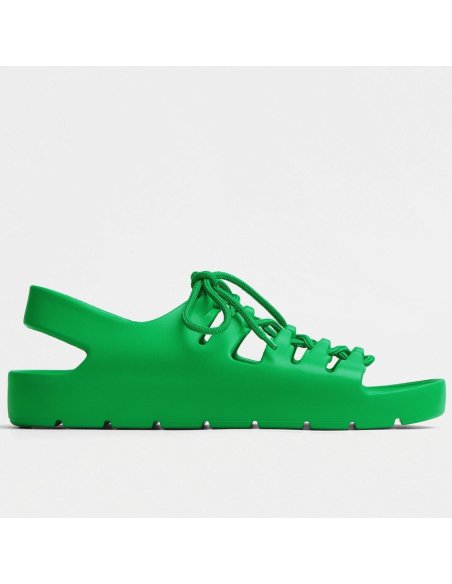 Cheap Reps Bottega Veneta Jelly Sandals In Green Rubber