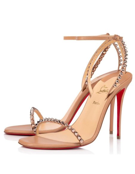 Cheap Reps Christian Louboutin So Me 100mm Sandals In Nude Lambskin