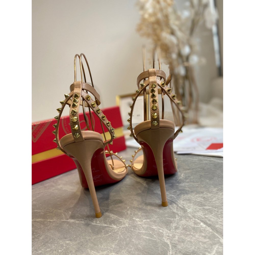 Cheap Reps Christian Louboutin So Me 100mm Sandals In Nude Lambskin