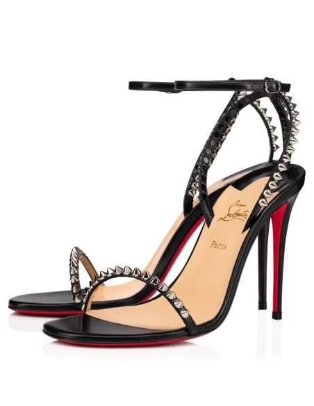 Cheap Reps Christian Louboutin So Me 100mm Sandals In Black Lambskin