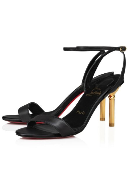 Cheap Reps Christian Louboutin Mascasandal 85mm Sandals in Black Leather