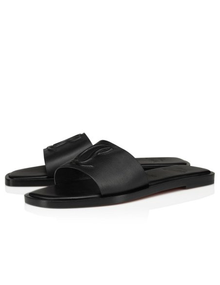 Cheap Reps Christian Louboutin CL Mules in Black Leather