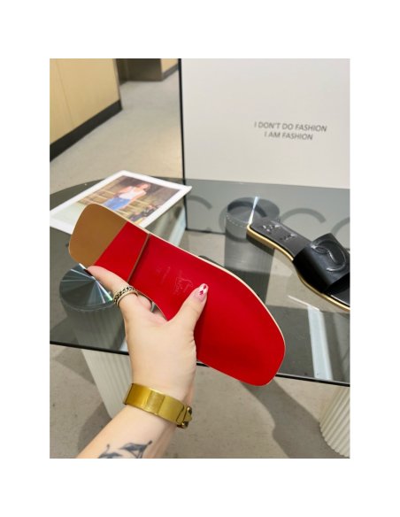 Cheap Reps Christian Louboutin CL Mules in Black Leather