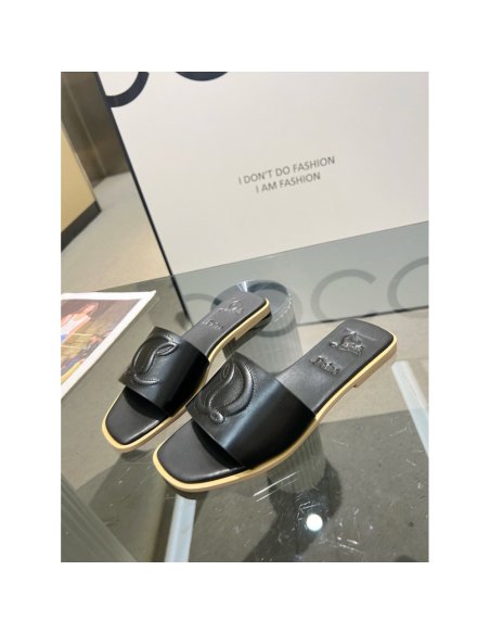 Cheap Reps Christian Louboutin CL Mules in Black Leather