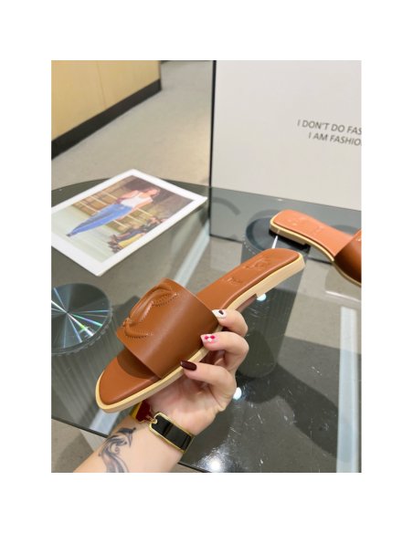 Cheap Reps Christian Louboutin CL Mules in Brown Leather