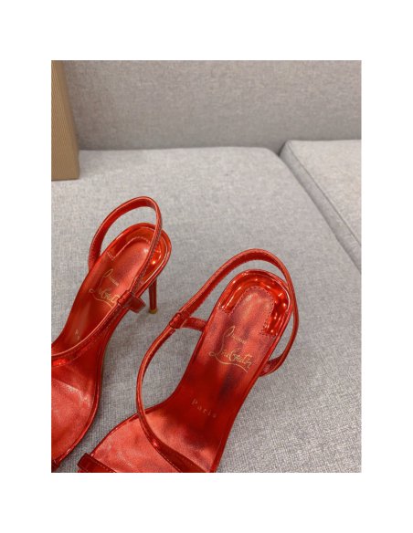 Cheap Reps Christian Louboutin Rosalie Sandals 100mm in Red Patent Leather
