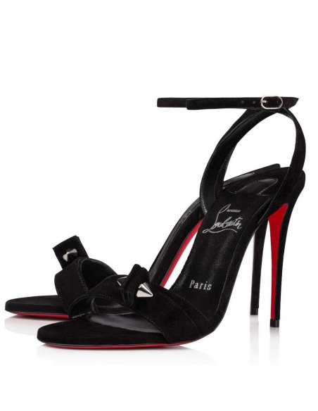 Cheap Reps Christian Louboutin Umberta 100mm Sandals In Black Suede
