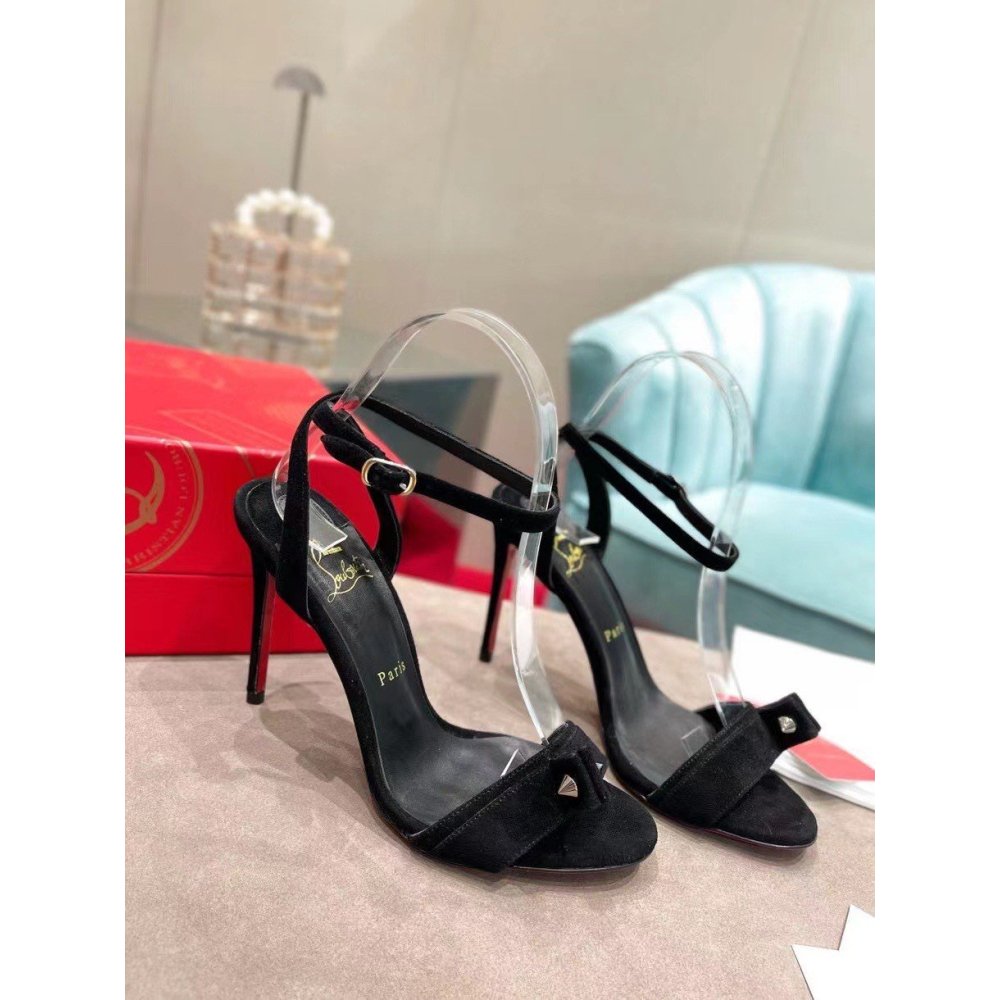 Cheap Reps Christian Louboutin Umberta 100mm Sandals In Black Suede