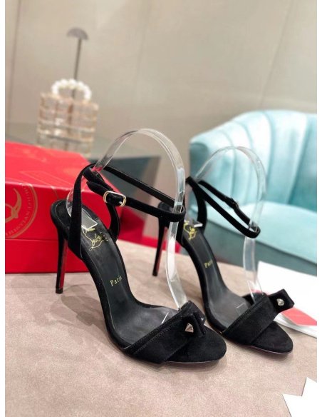Cheap Reps Christian Louboutin Umberta 100mm Sandals In Black Suede