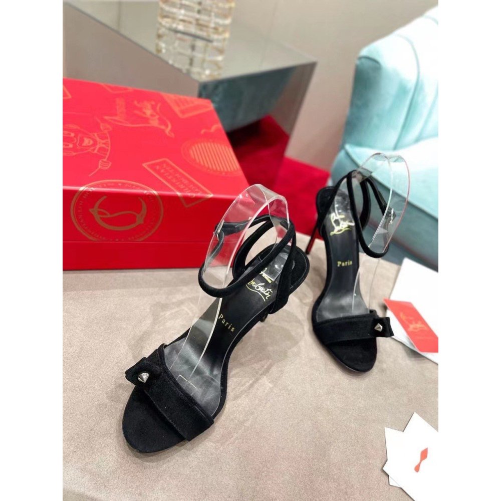 Cheap Reps Christian Louboutin Umberta 100mm Sandals In Black Suede