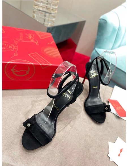 Cheap Reps Christian Louboutin Umberta 100mm Sandals In Black Suede