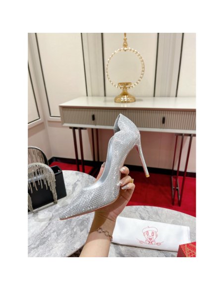 Cheap Reps Christian Louboutin Hot Chick 100mm Pumps In Sequin Fabric