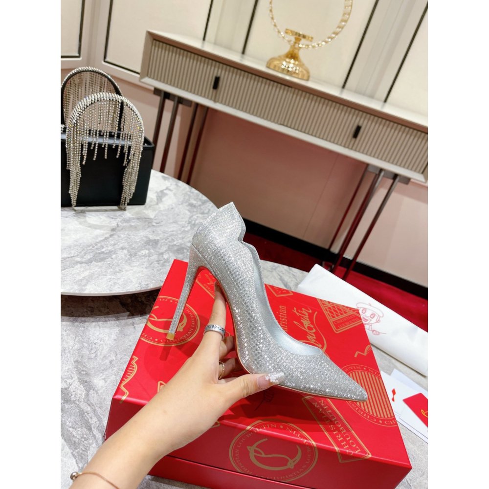 Cheap Reps Christian Louboutin Hot Chick 100mm Pumps In Sequin Fabric