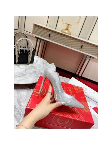 Cheap Reps Christian Louboutin Hot Chick 100mm Pumps In Sequin Fabric