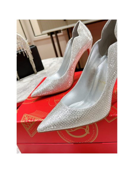 Cheap Reps Christian Louboutin Hot Chick 100mm Pumps In Sequin Fabric