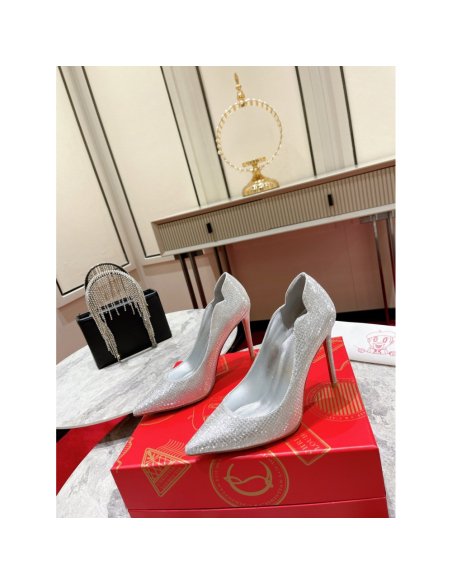 Cheap Reps Christian Louboutin Hot Chick 100mm Pumps In Sequin Fabric