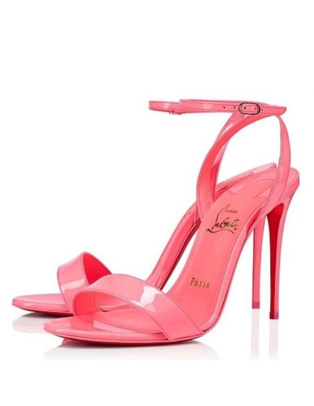 Cheap Reps Christian Louboutin Loubigirl 100mm Sandals In Pink Patent Leather
