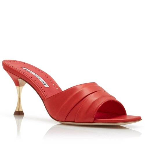 Cheap Reps Manolo Blahnik Picoux 70mm Sandals In Red Lambskin