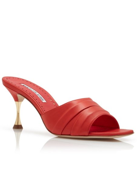 Cheap Reps Manolo Blahnik Picoux 70mm Sandals In Red Lambskin