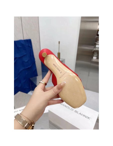 Cheap Reps Manolo Blahnik Picoux 70mm Sandals In Red Lambskin