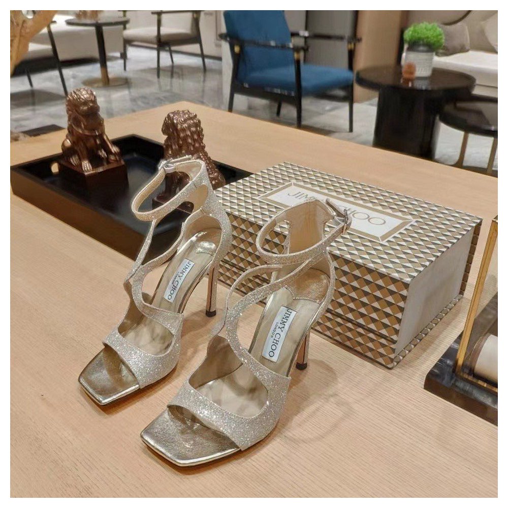 Cheap Reps Jimmy Choo Azia 95 Sandals In Glitter Fabric