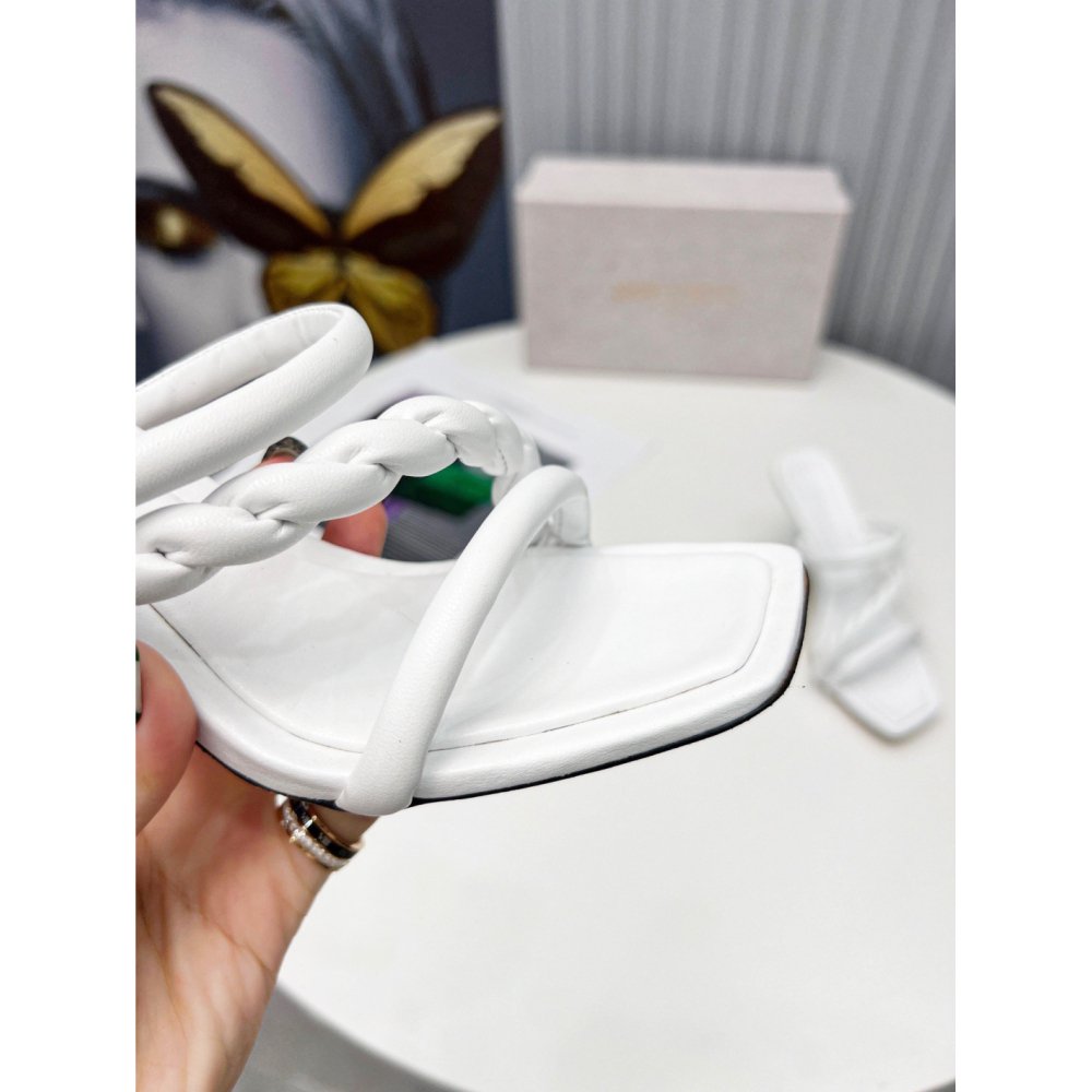 Cheap Reps Jimmy Choo Diosa 90 Sandals In White Nappa Leather