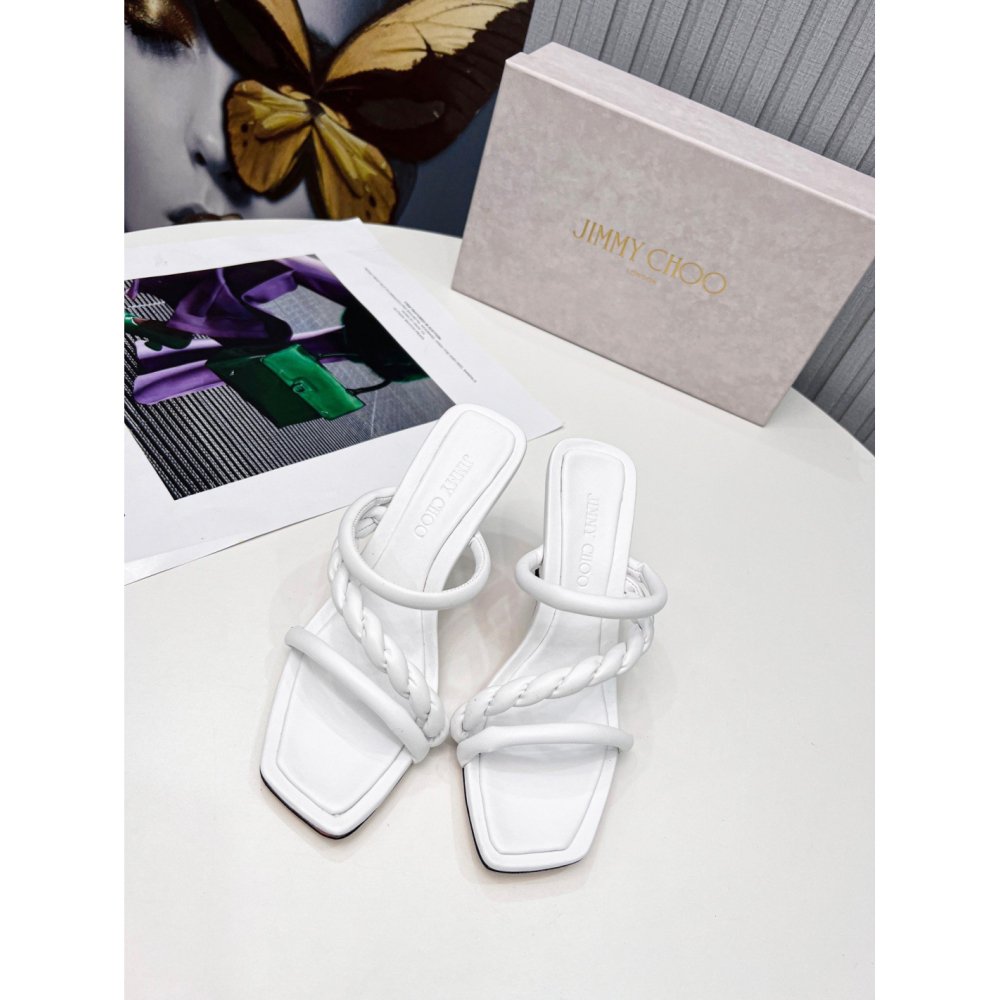 Cheap Reps Jimmy Choo Diosa 90 Sandals In White Nappa Leather