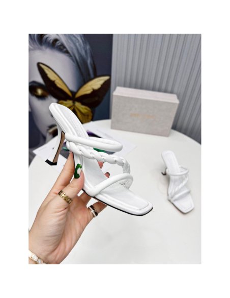 Cheap Reps Jimmy Choo Diosa 90 Sandals In White Nappa Leather