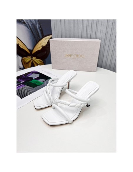 Cheap Reps Jimmy Choo Diosa 90 Sandals In White Nappa Leather
