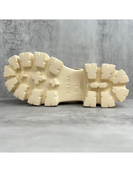 Cheap Reps Prada Foam Sandals in Quartz Rubber