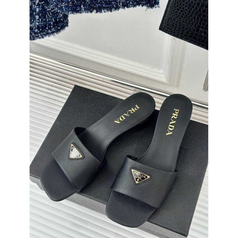 Cheap Reps Prada Heeled Sandals 35mm in Black Saff