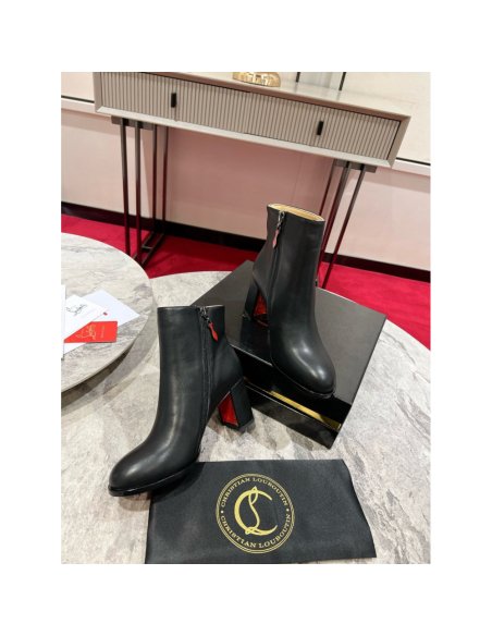 Cheap Reps Christian Louboutin Adoxa 70mm Ankle Boots in Black Leather
