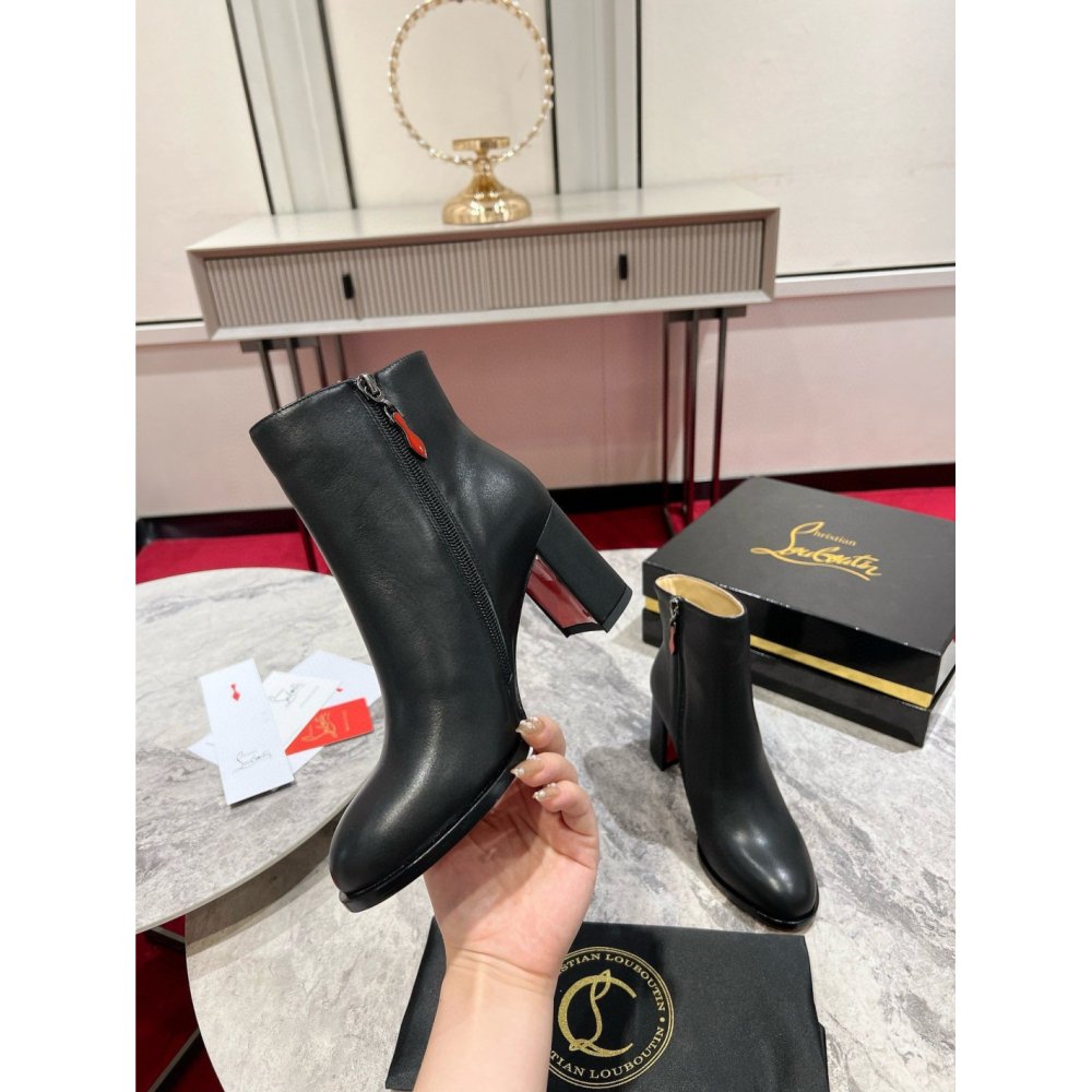Cheap Reps Christian Louboutin Adoxa 70mm Ankle Boots in Black Leather