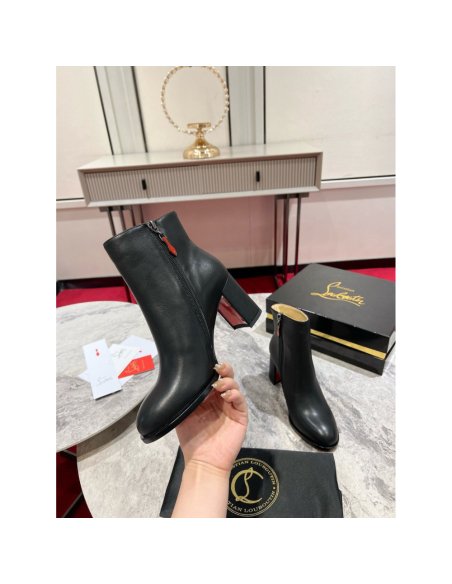 Cheap Reps Christian Louboutin Adoxa 70mm Ankle Boots in Black Leather